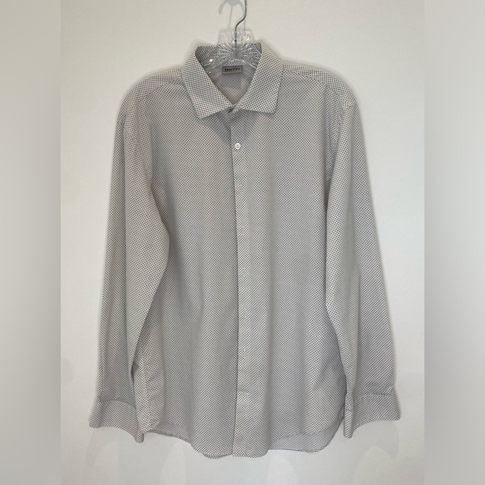 Reaction Kenneth Cole Slim Fit Button Down Long Sleeve Pattern Shirt Men/Large